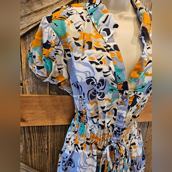 Unique Spectrum Womens Blouse Career Casual 2X Colorful Smocked Waist NWOT - Picture 4 of 8